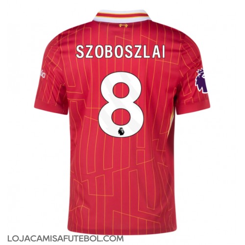 Camisa de Futebol Liverpool Dominik Szoboszlai #8 Equipamento Principal 2024-25 Manga Curta